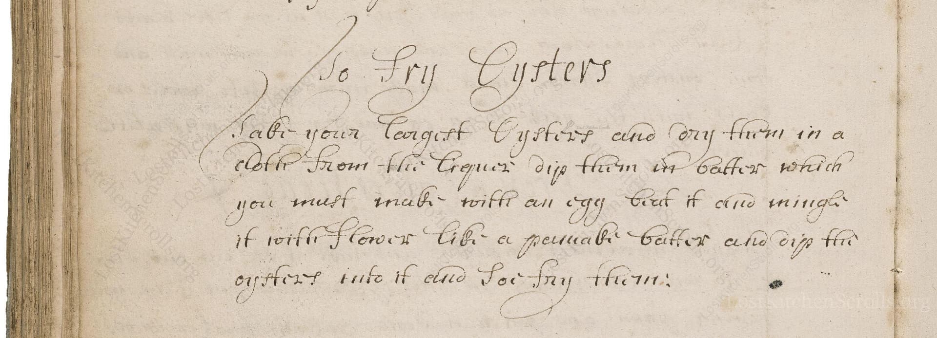 To Fry Oysters