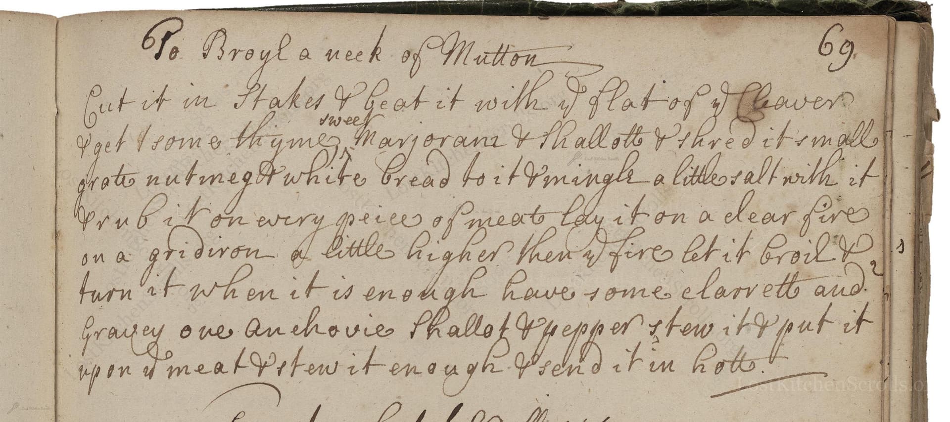 To Broyl A Neck Of Mutton