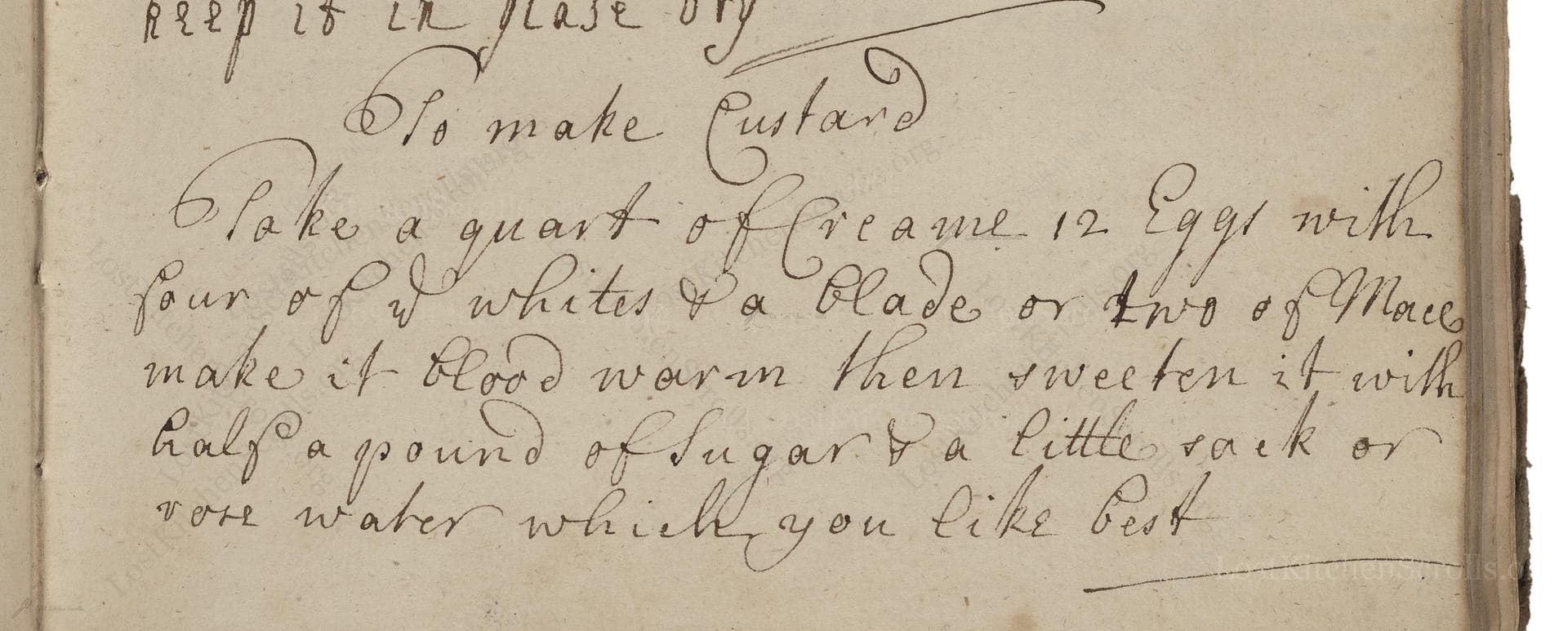 To Make Custard