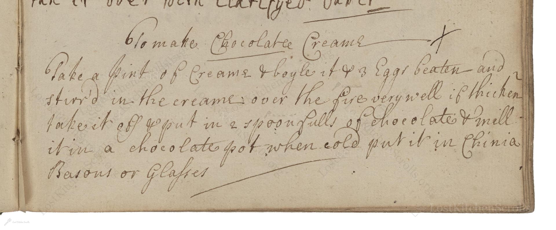 To Make Chocolate Creame