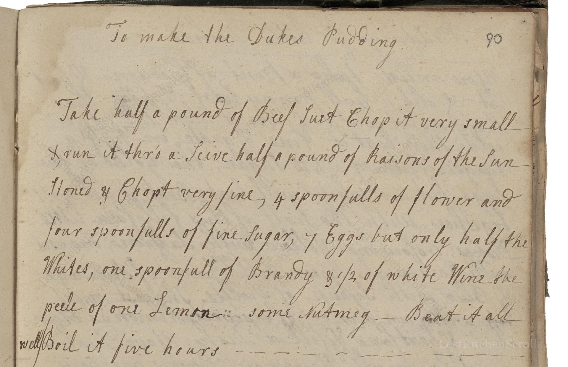 To Make The Dukes Pudding