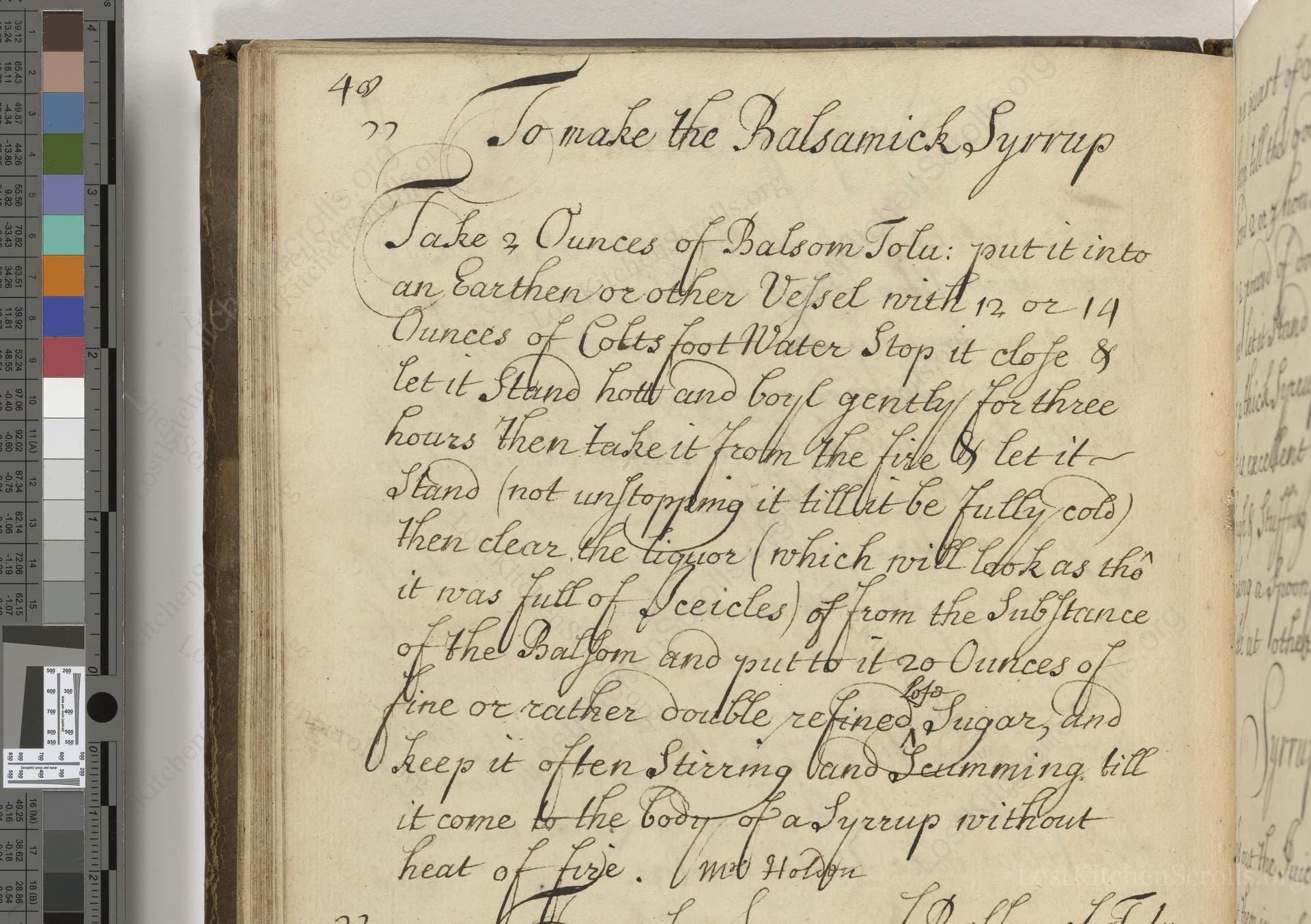 To Make The Balsamick Syrrup