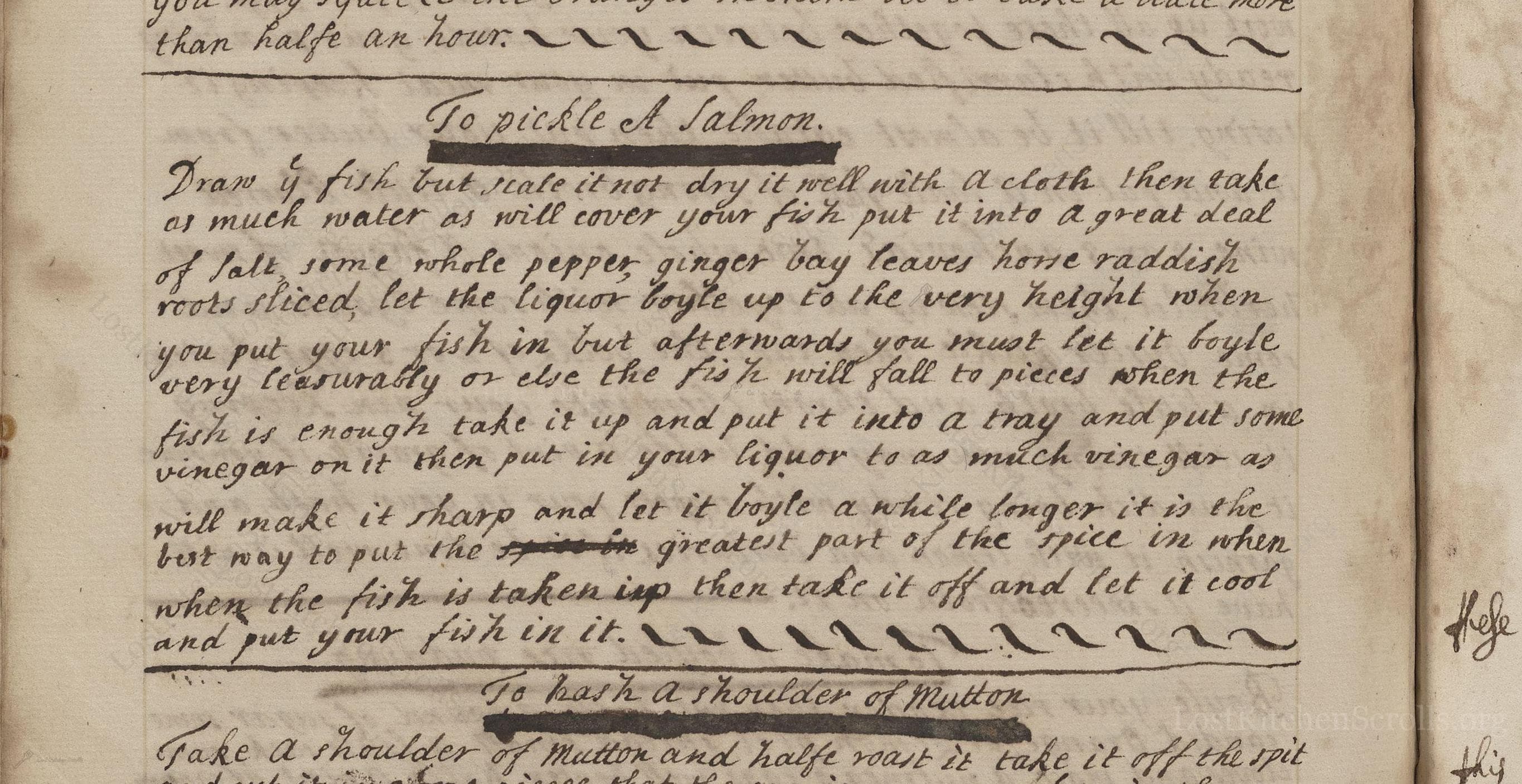 Historical recipe for To Pickle A Salmon