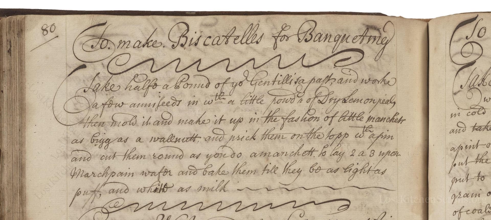 To Make Biscatells For Banquetting