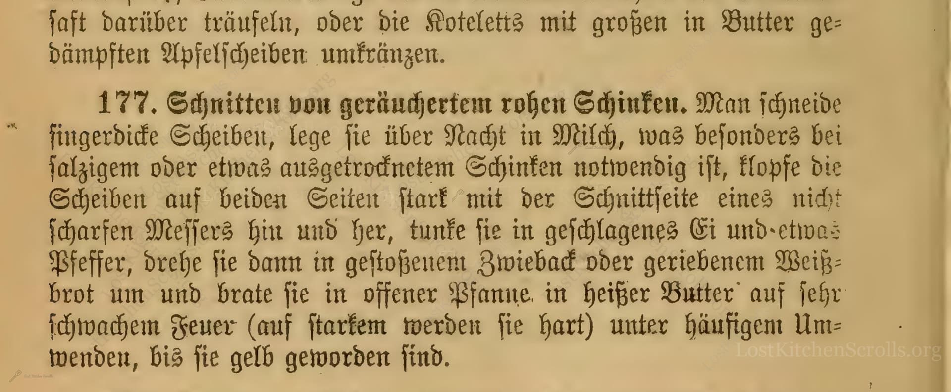 Schnitten Von Geräuchertem Rohen Schinken
