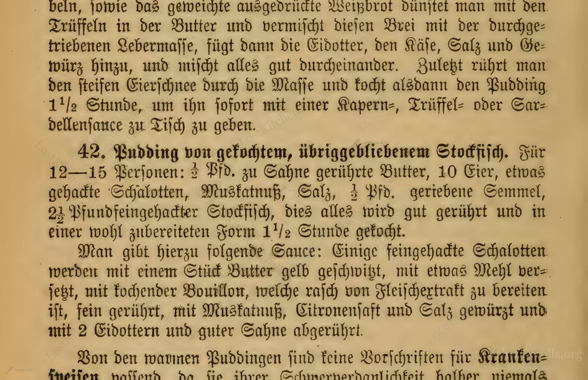 Pudding Von Gekochtem, Übriggebliebenem Stockfisch
