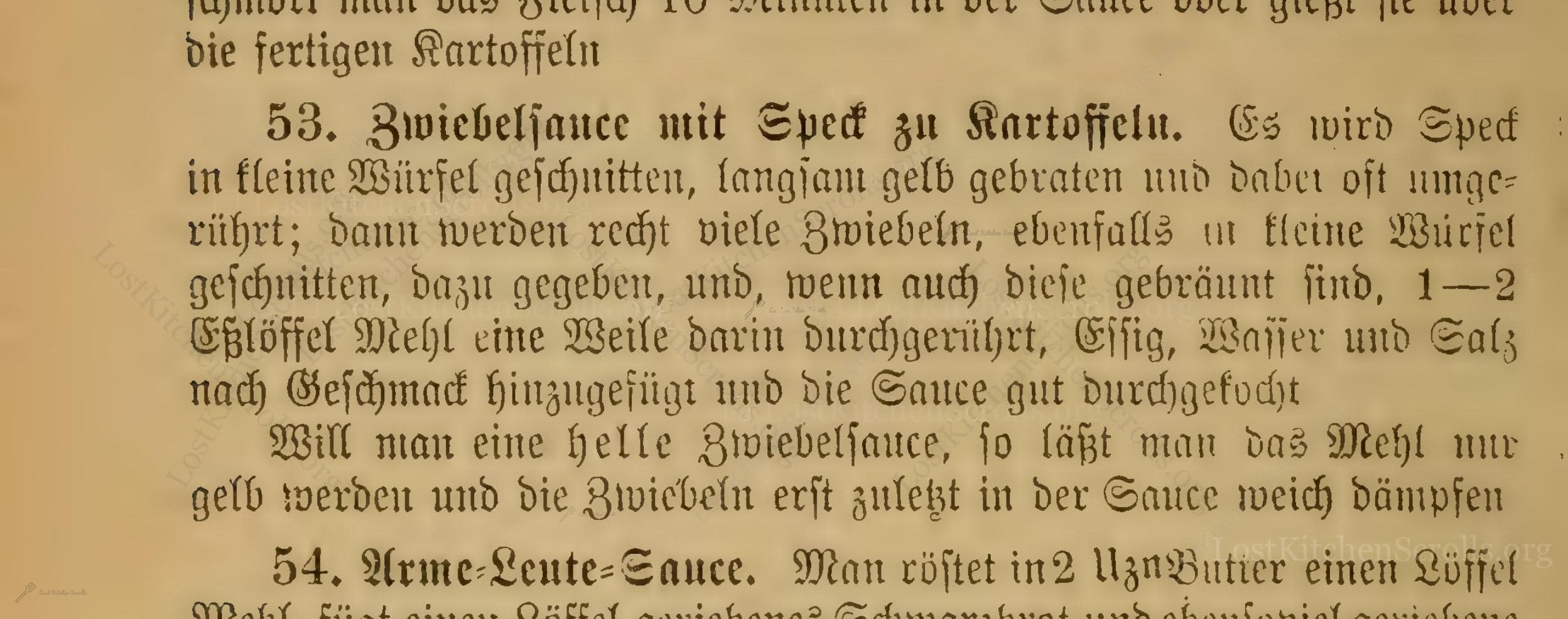 Zwiebelsauce Mit Speck Zu Kartoffeln