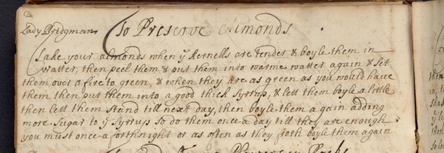 Lady Bridgmans To Preserve Almonds
