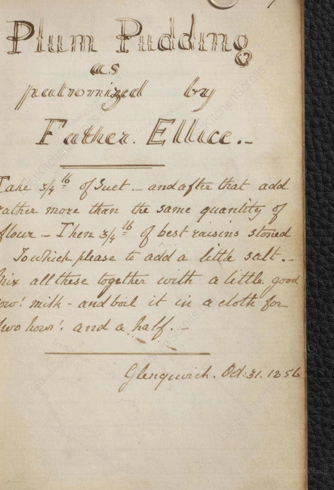 Plum Pudding As Patronized By Father Ellice.-