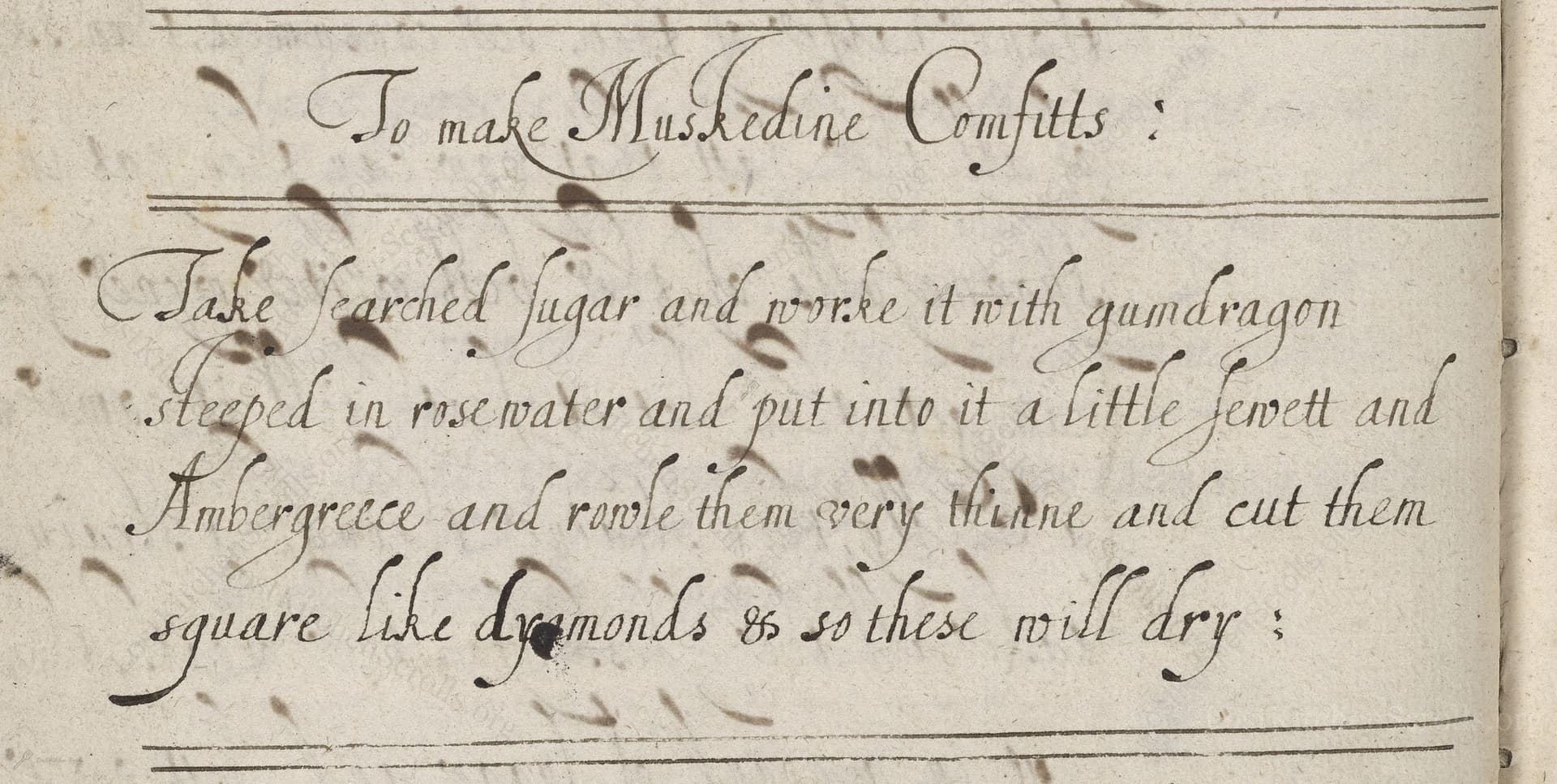 To Make Muskedine Comfitts