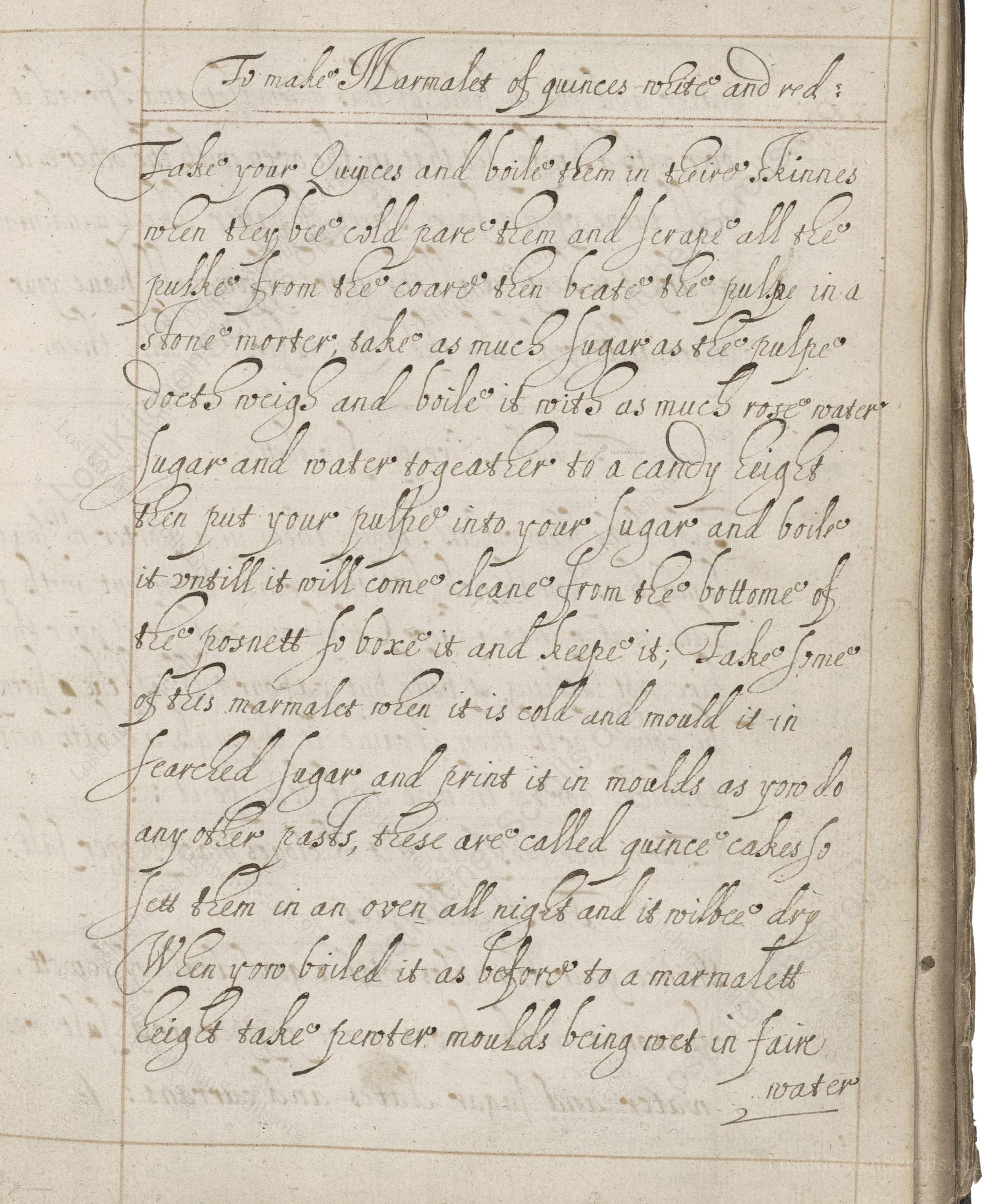 To Make Marmalet Of Quinces White And Red