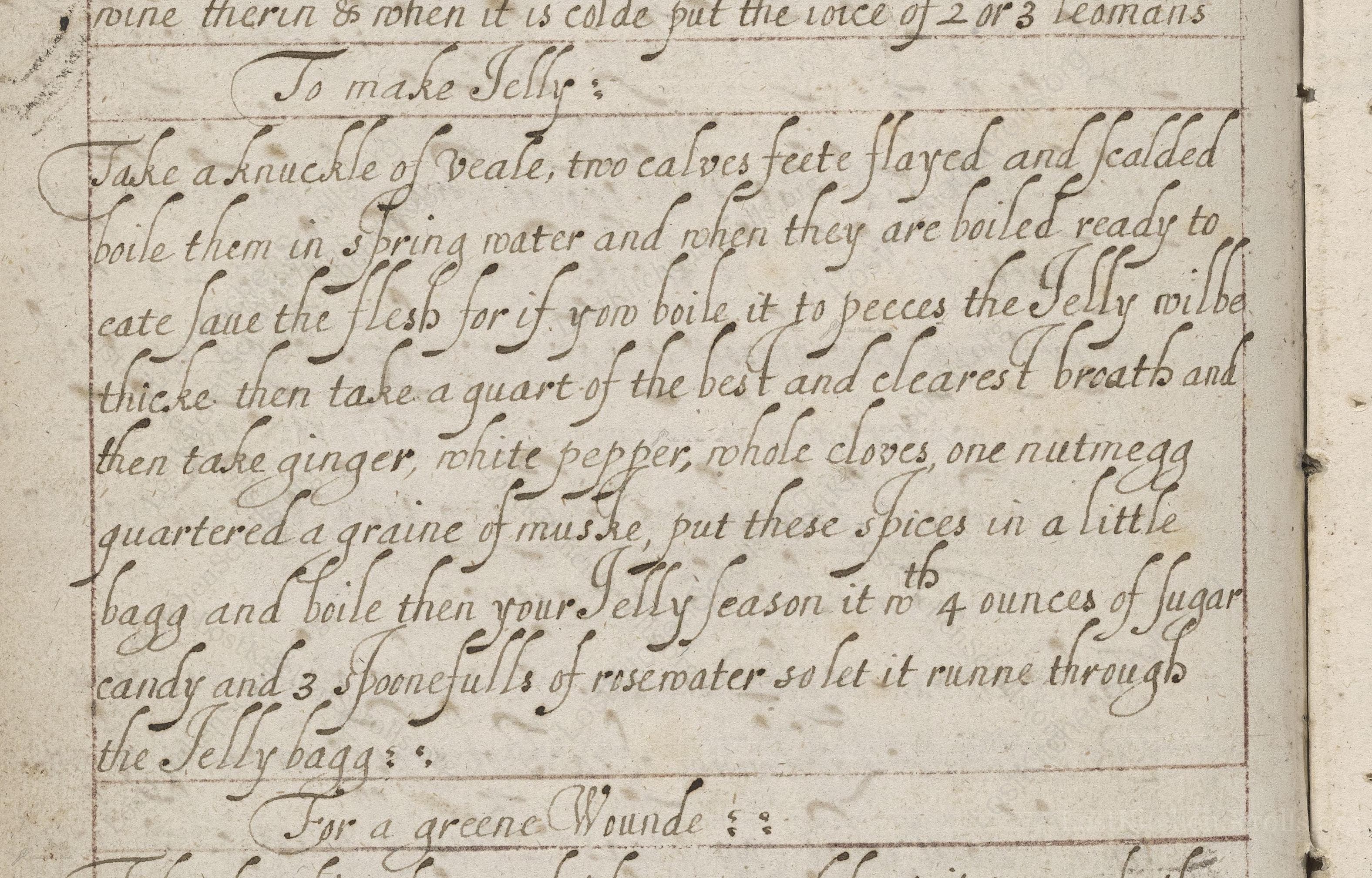 Historical recipe for To Make Jelly