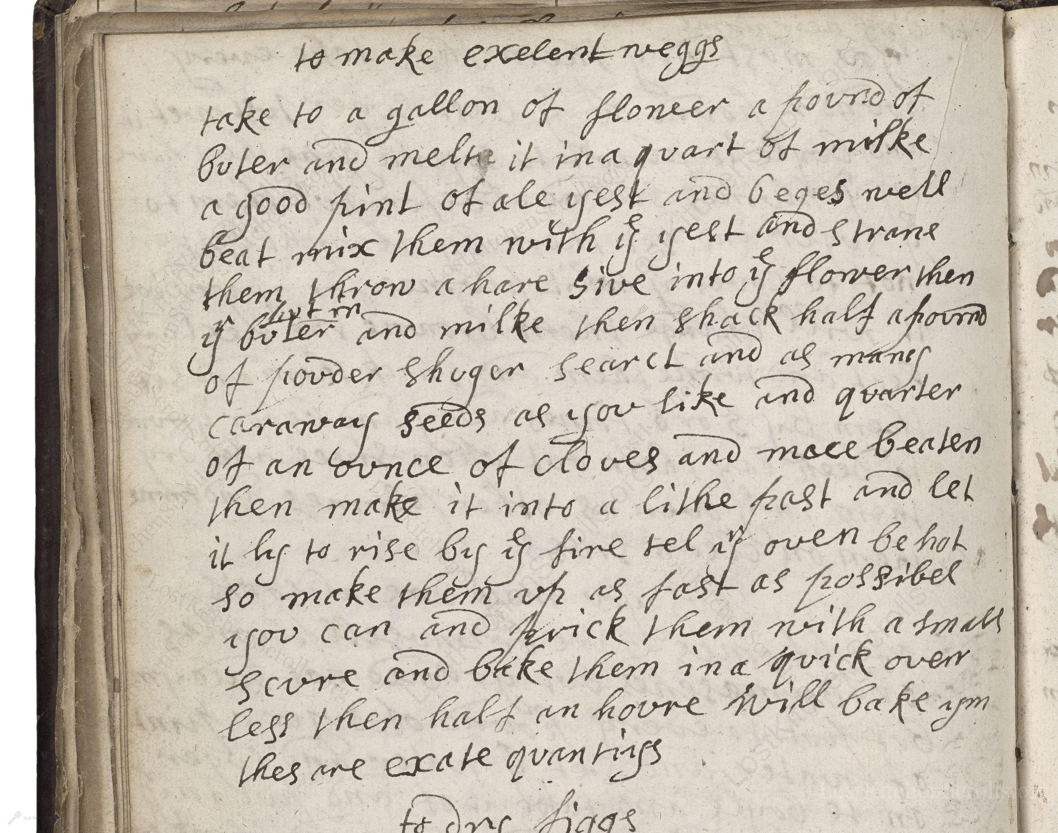 Historical recipe for To Make Excelent Wiggs