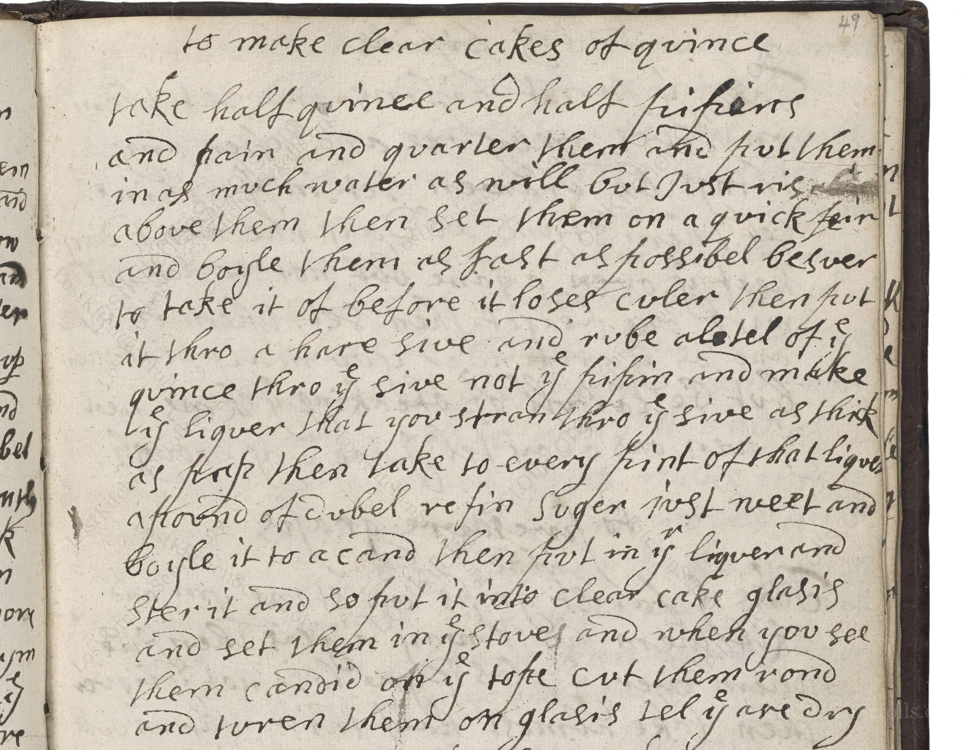 To Make Clear Cakes Of Quince