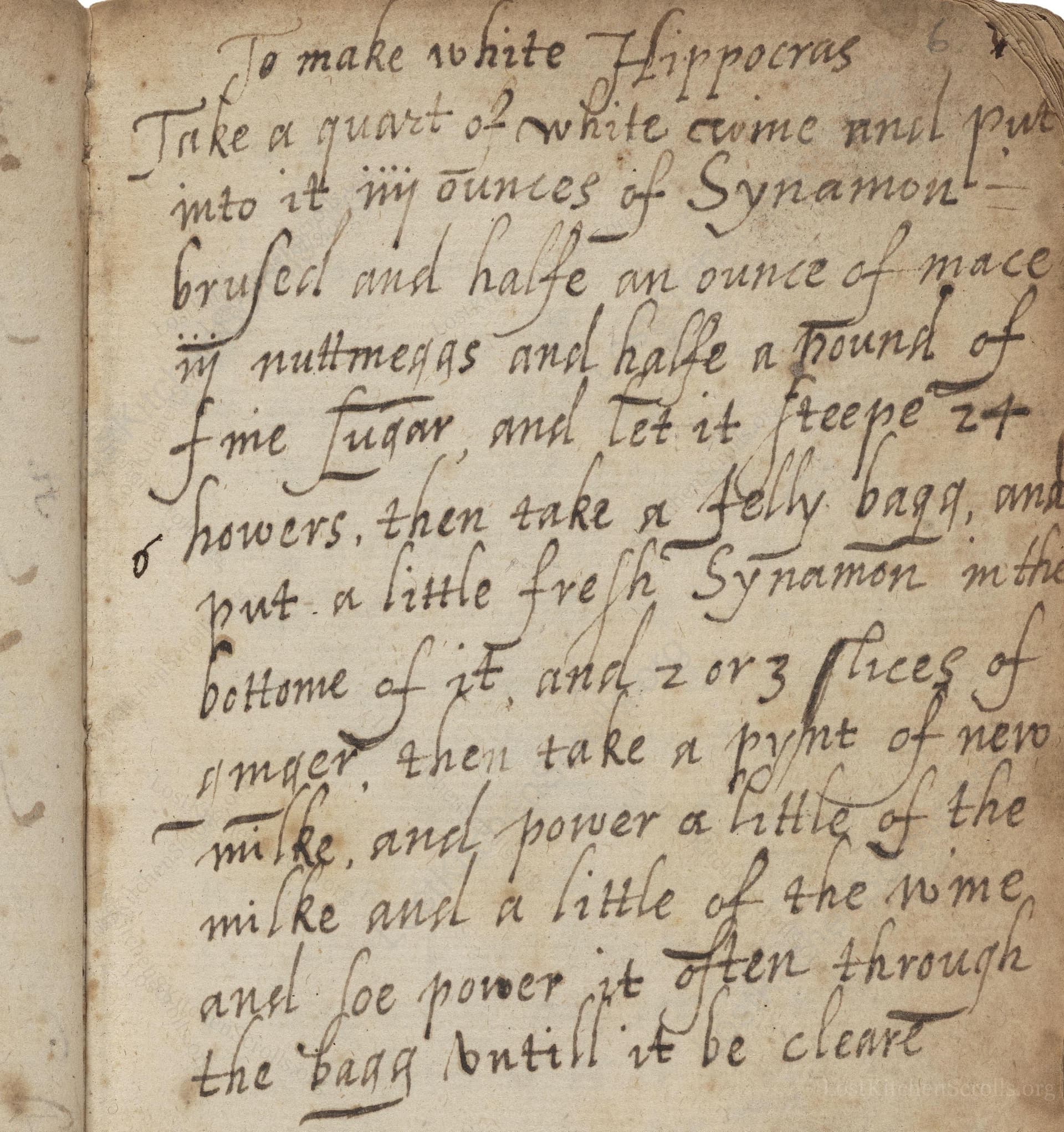 To Make White Hippocras