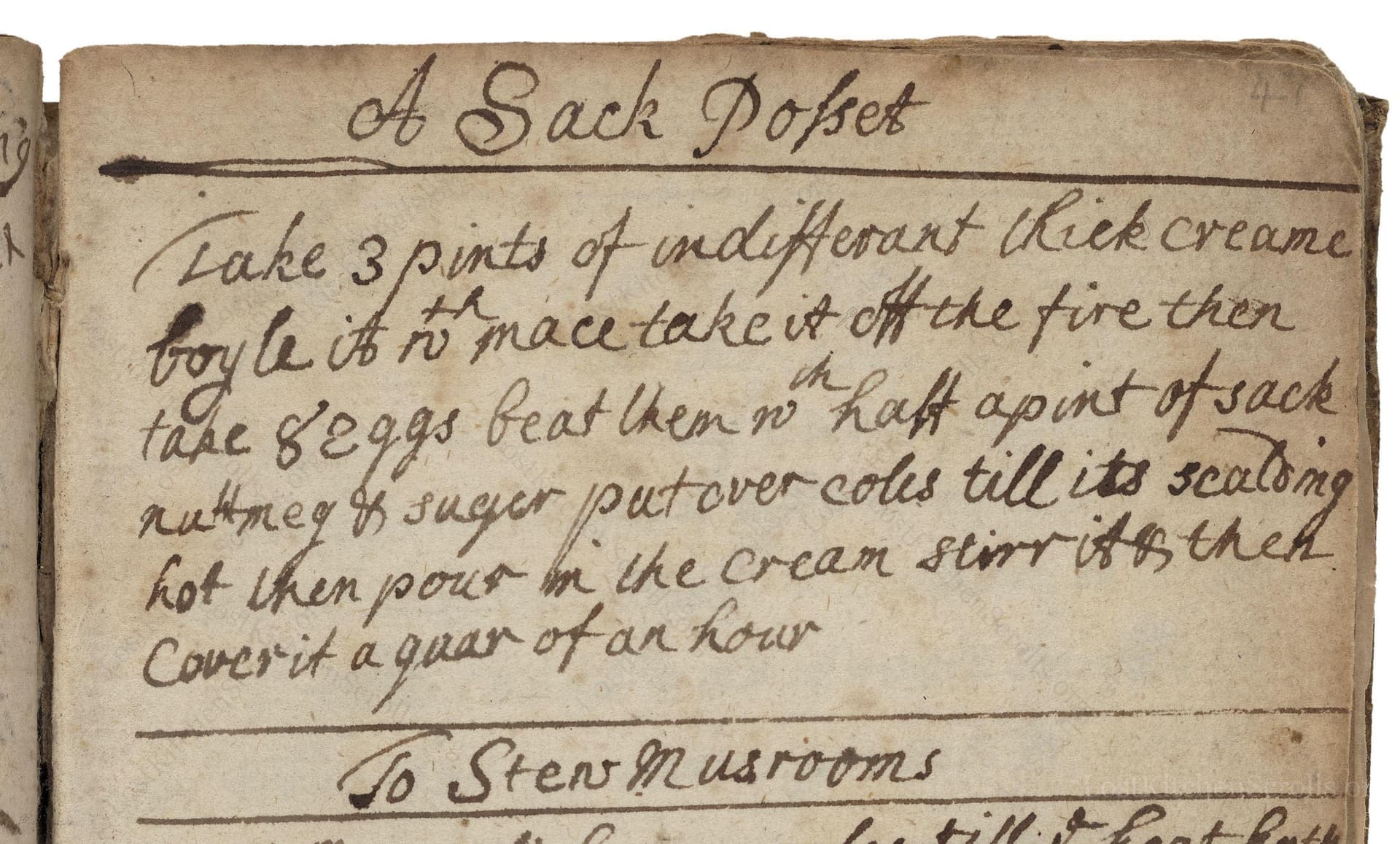 A Sack Posset