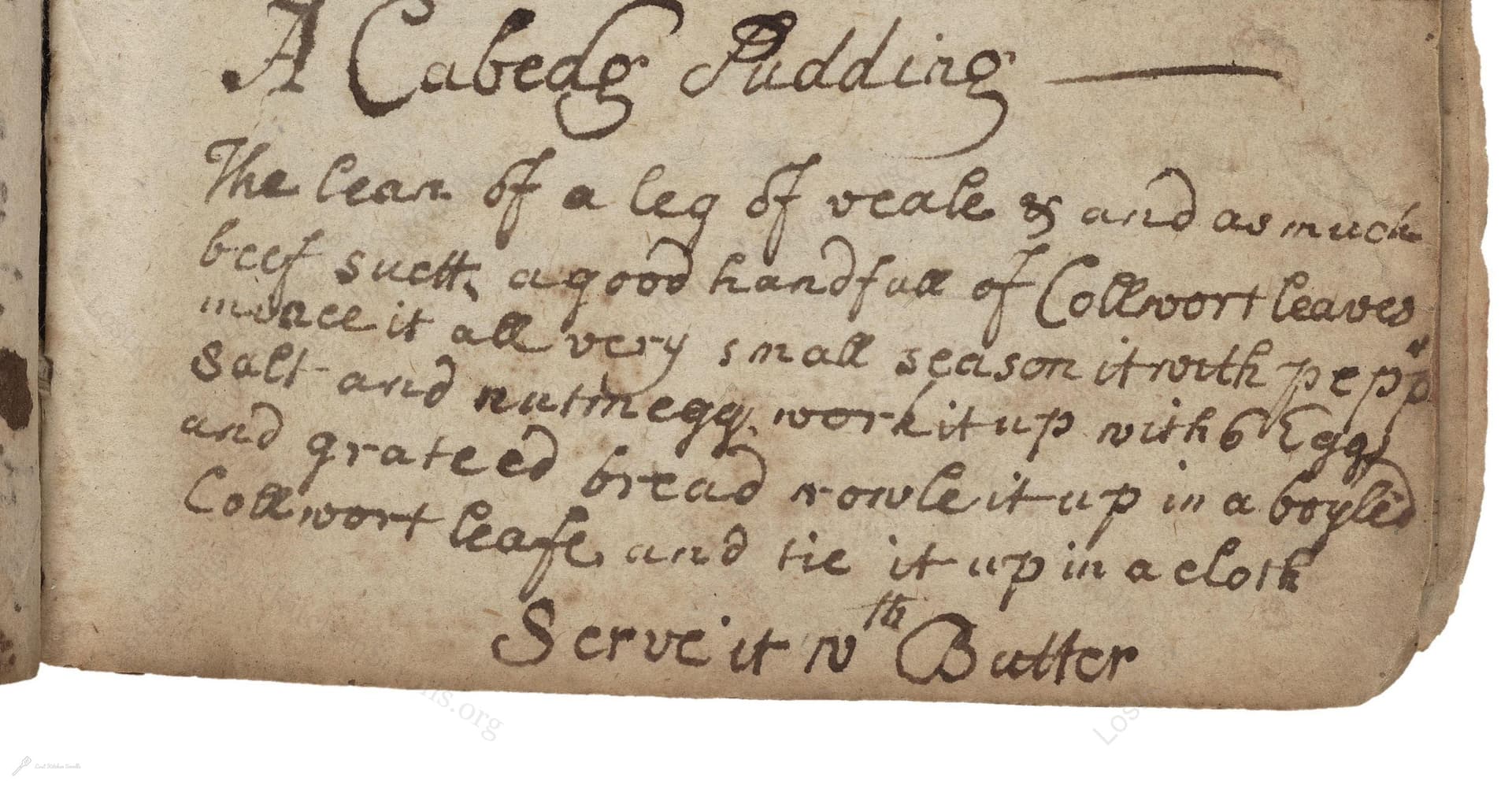 A Cabedg Pudding