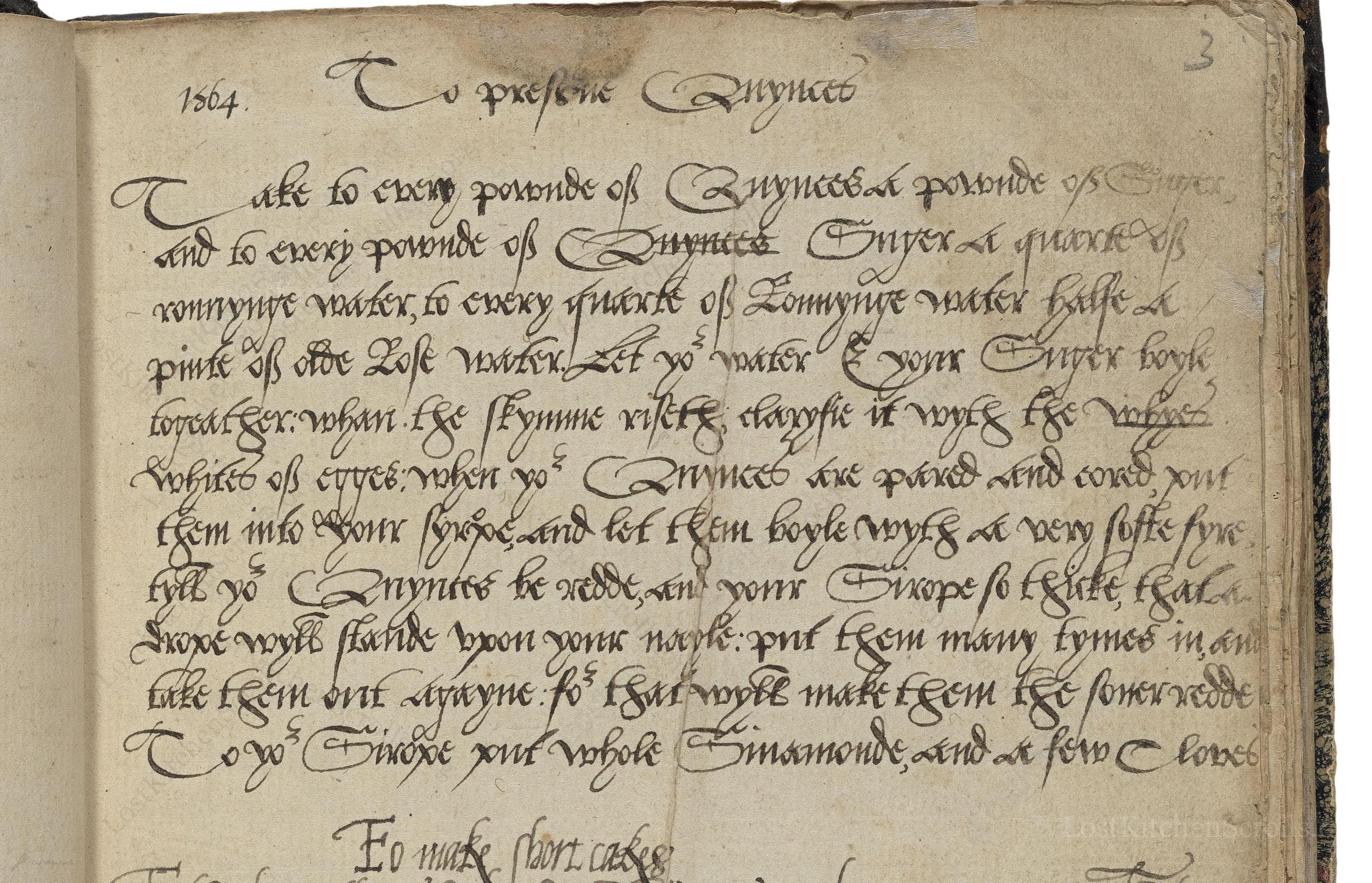 Historical recipe for To Preserve Quynces