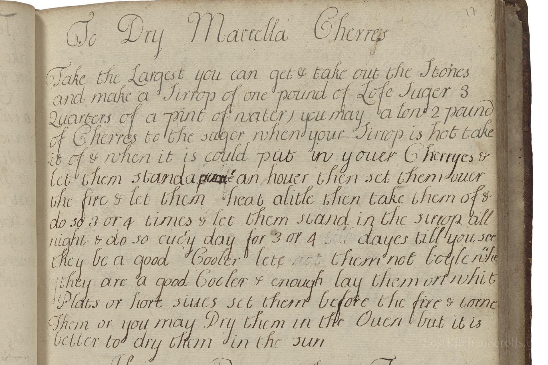 To Dry Marrella Cherrys
