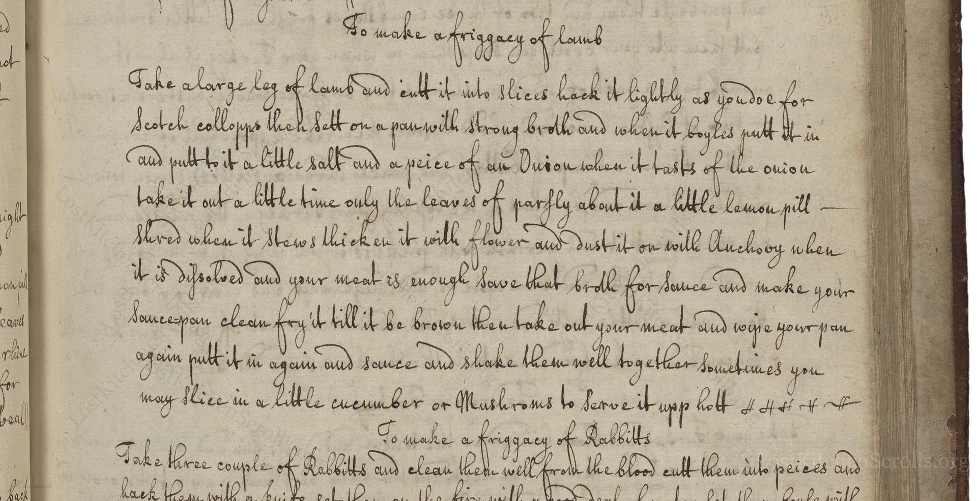 To Make A Friggacy Of Lamb