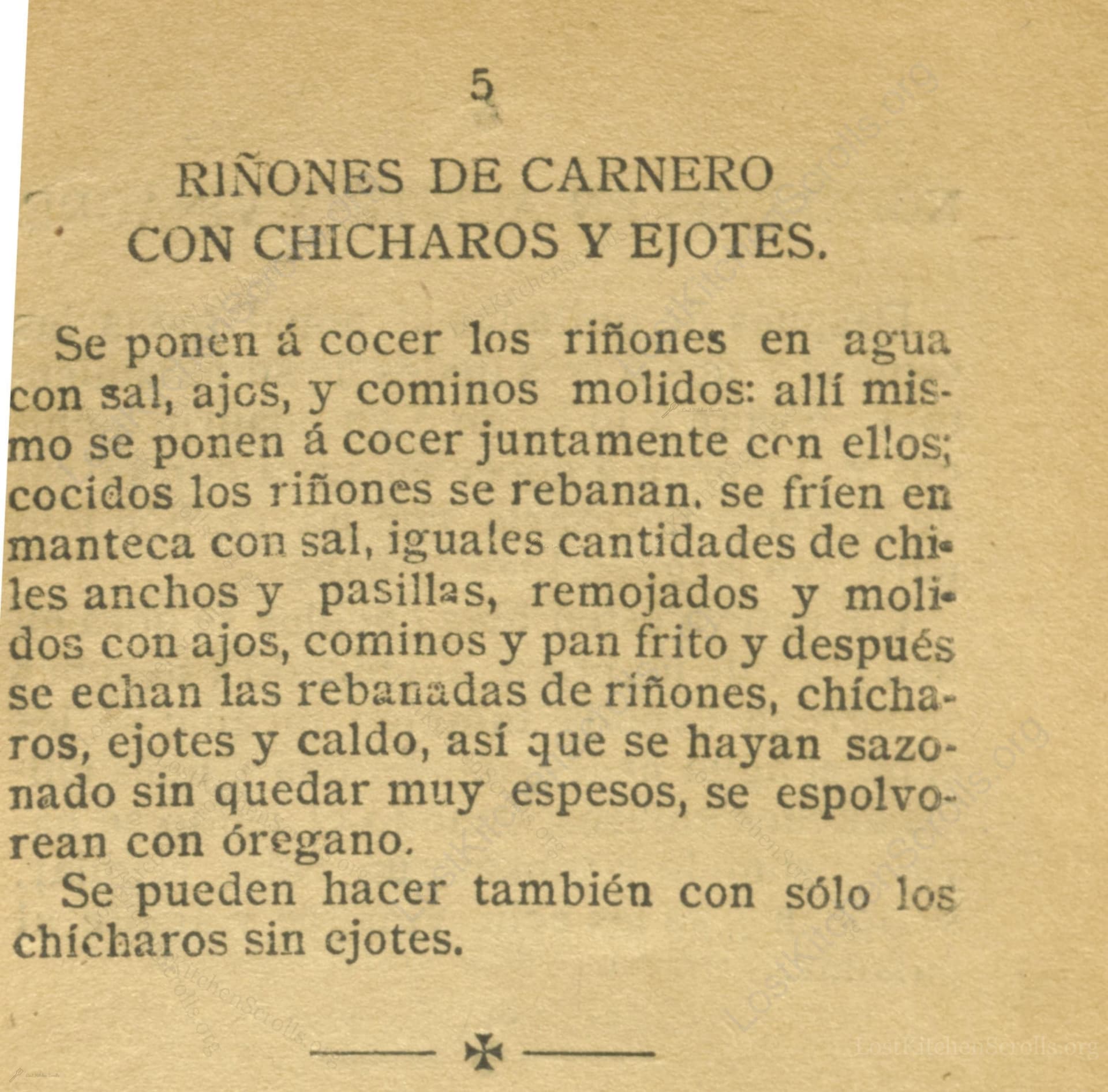 Riñones De Carnero Con Chicharos Y Ejotes