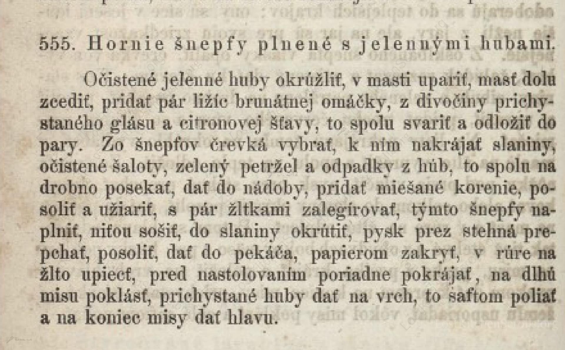 Hornie Šnepfy Plnené S Jelenými Hubami