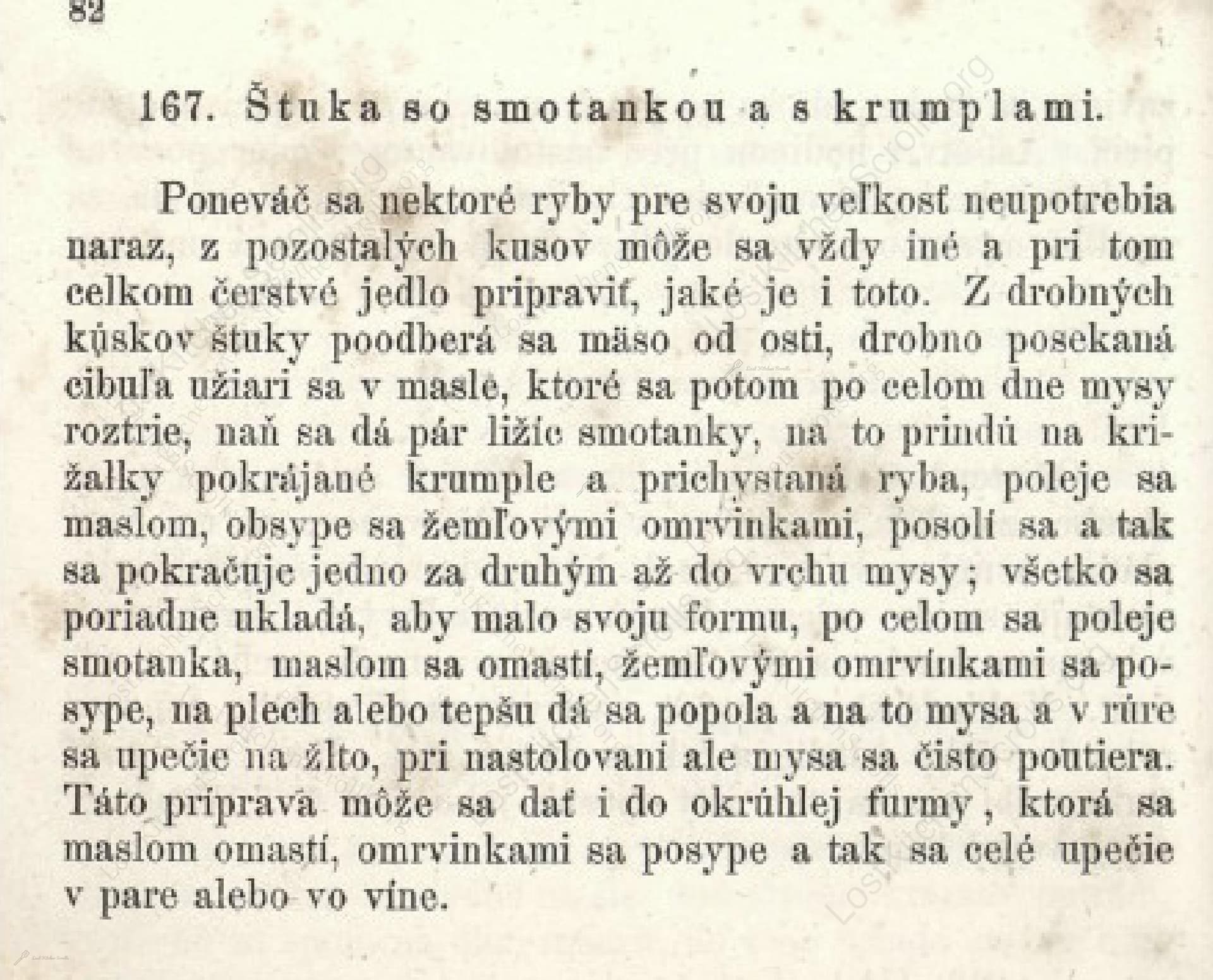 Štuka So Smotankou A S Krumplami