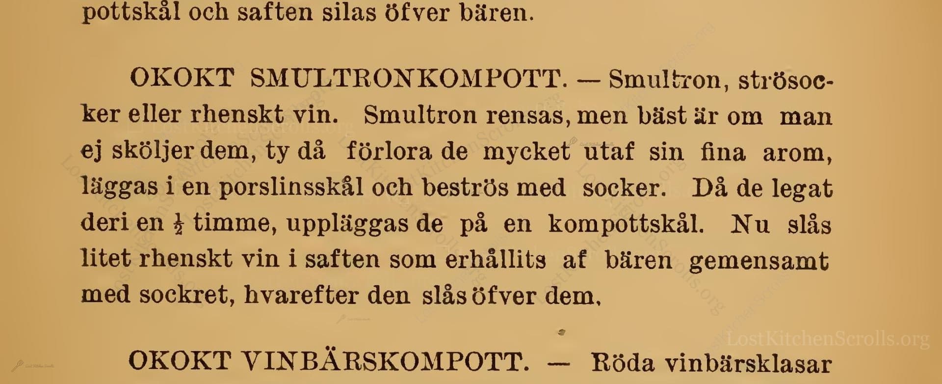 Okokt Smultronkompott