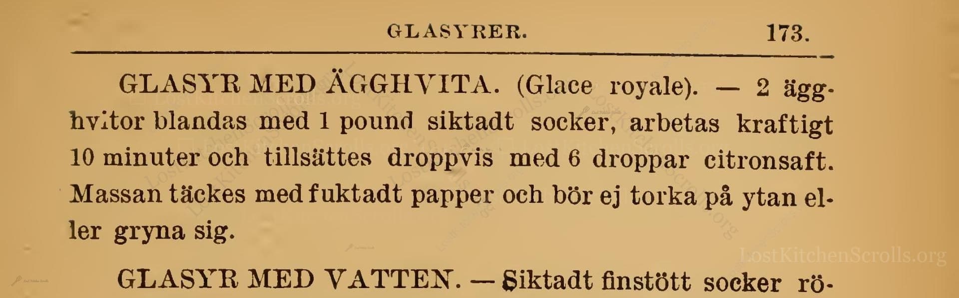 Glasyr Med Ägghvita (Glace Royale)