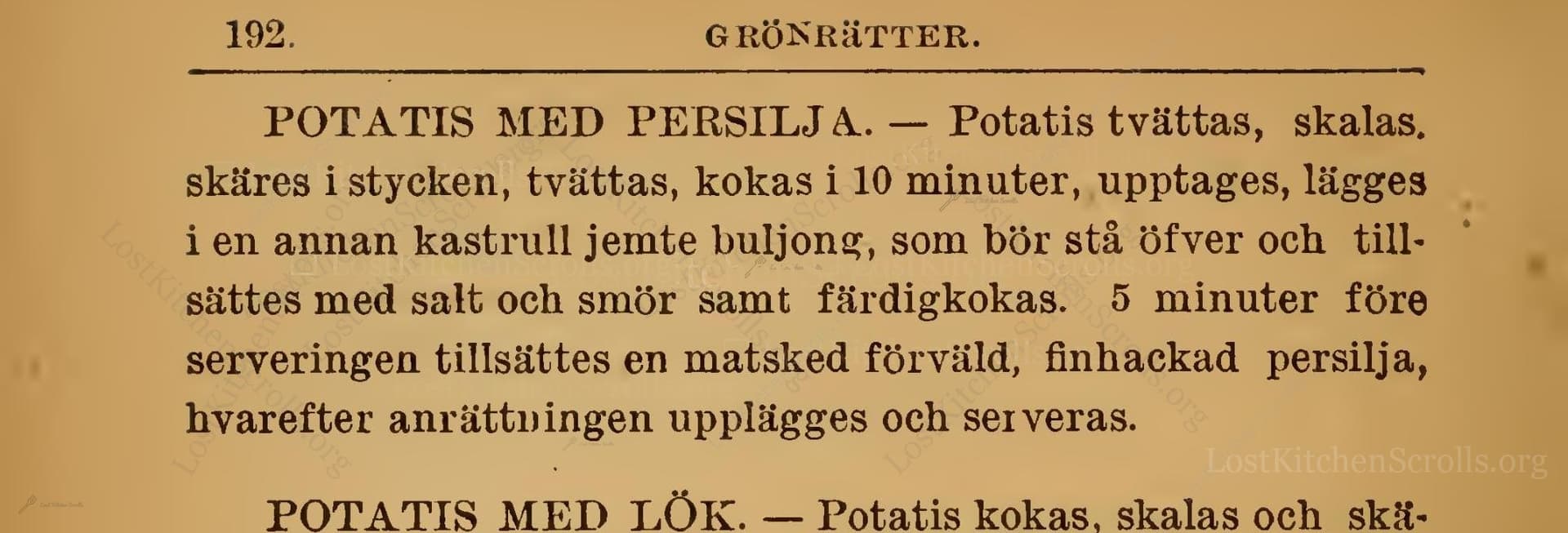 Potatis Med Persilja