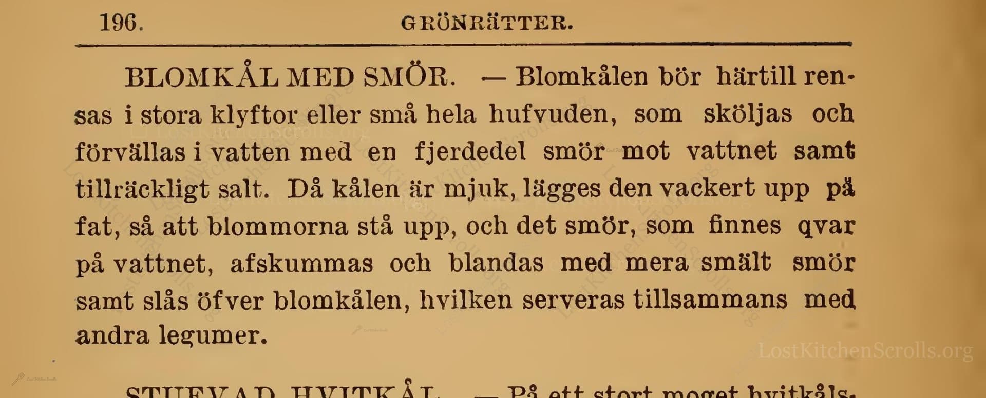 Blomkål Med Smör