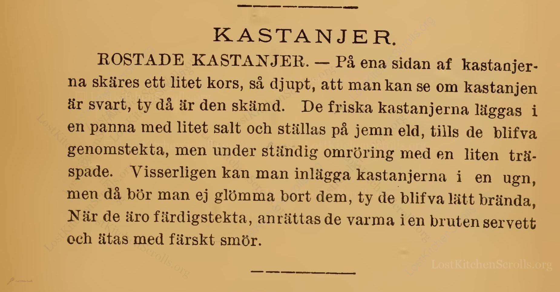 Rostade Kastanjer