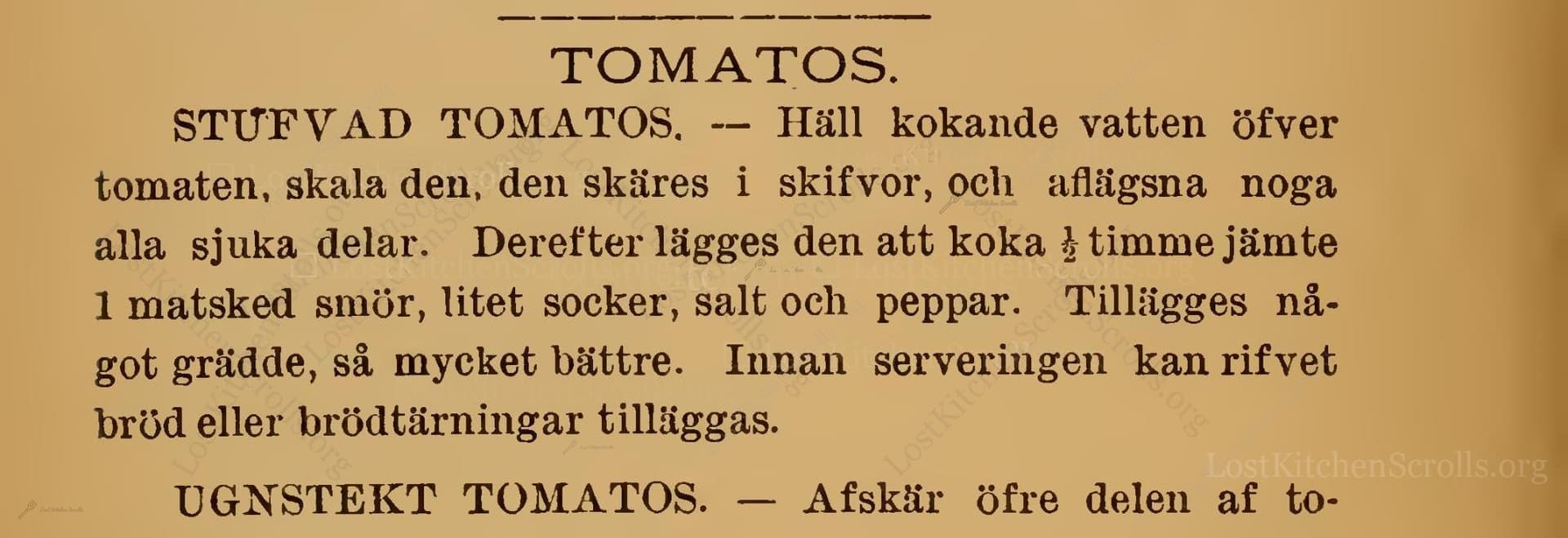 Stufvad Tomatos