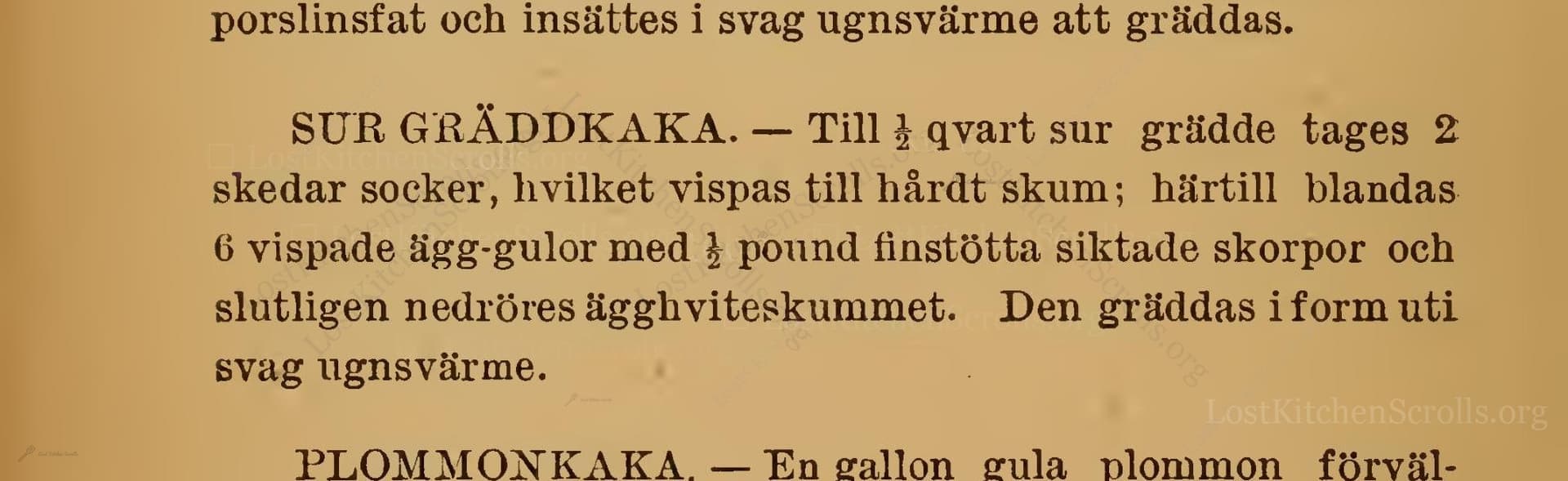 Sur Gräddkaka