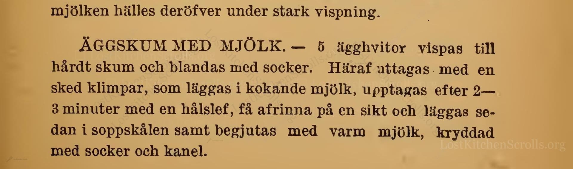 Äggskum Med Mjölk