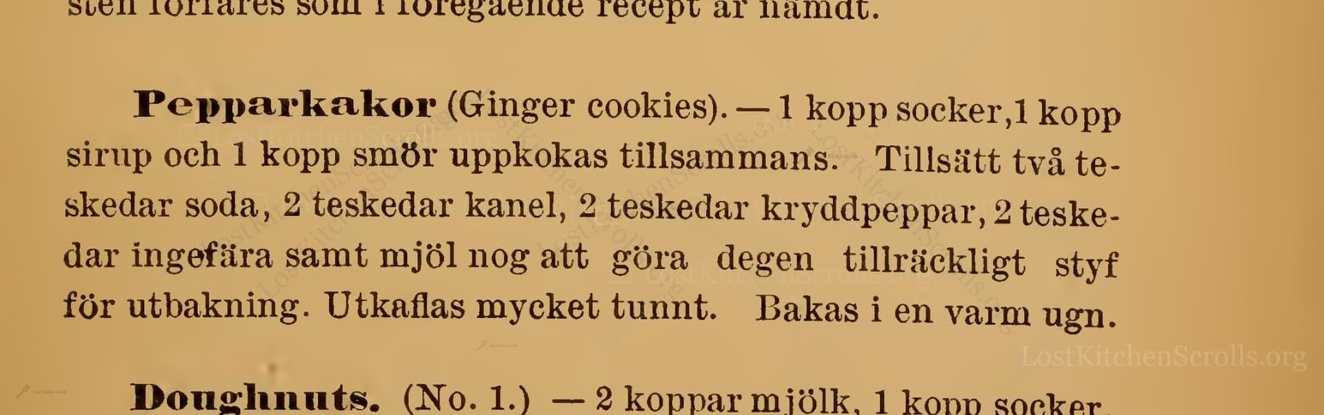 Pepparkakor (Ginger Cookies)
