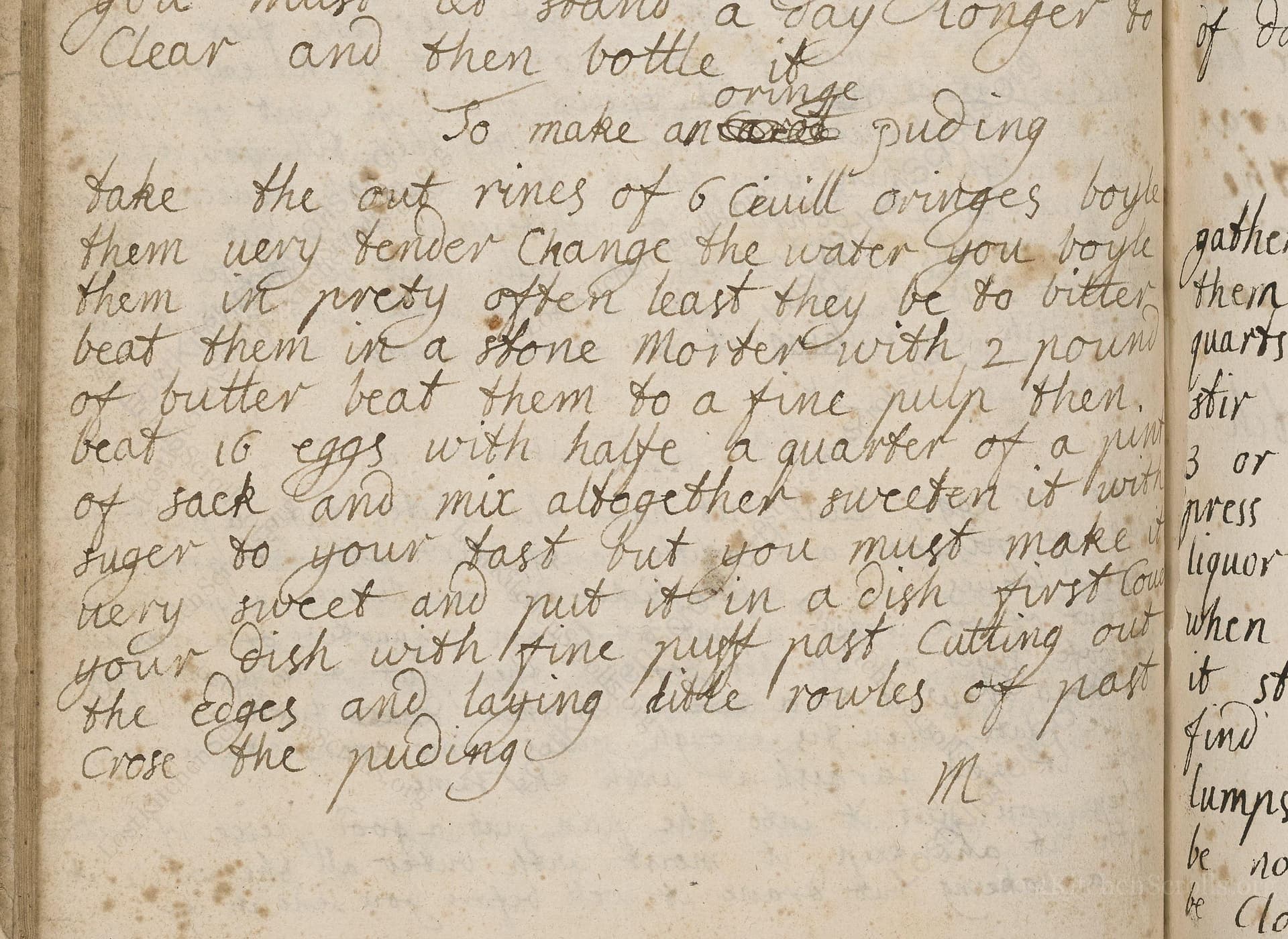To Make An Oringe Puding