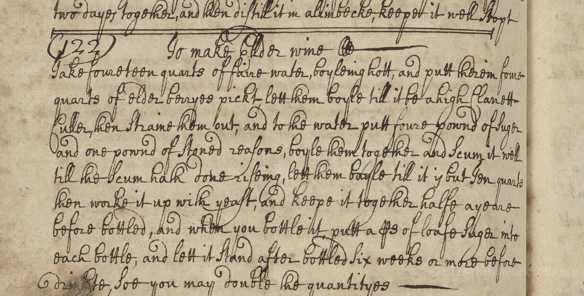 122) To Make Elder Wine