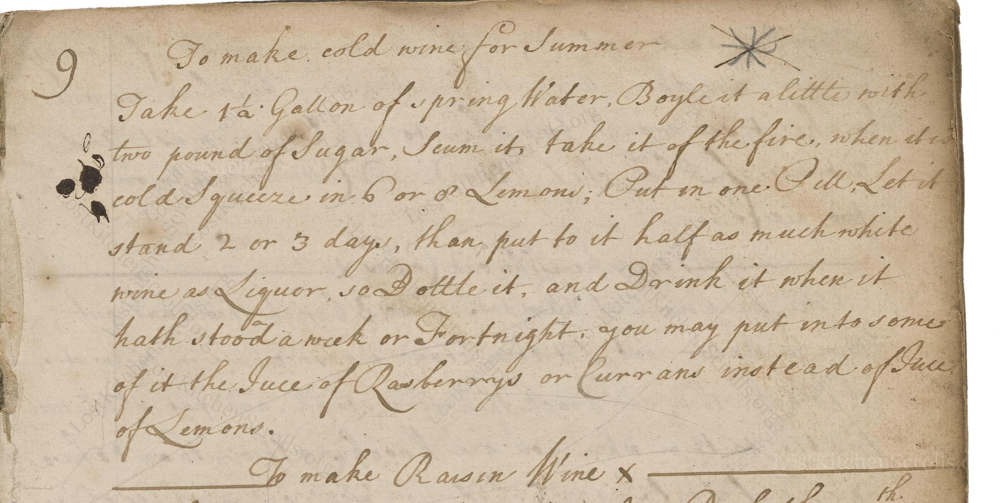 Historical recipe for To Make Cold Wine For Summer