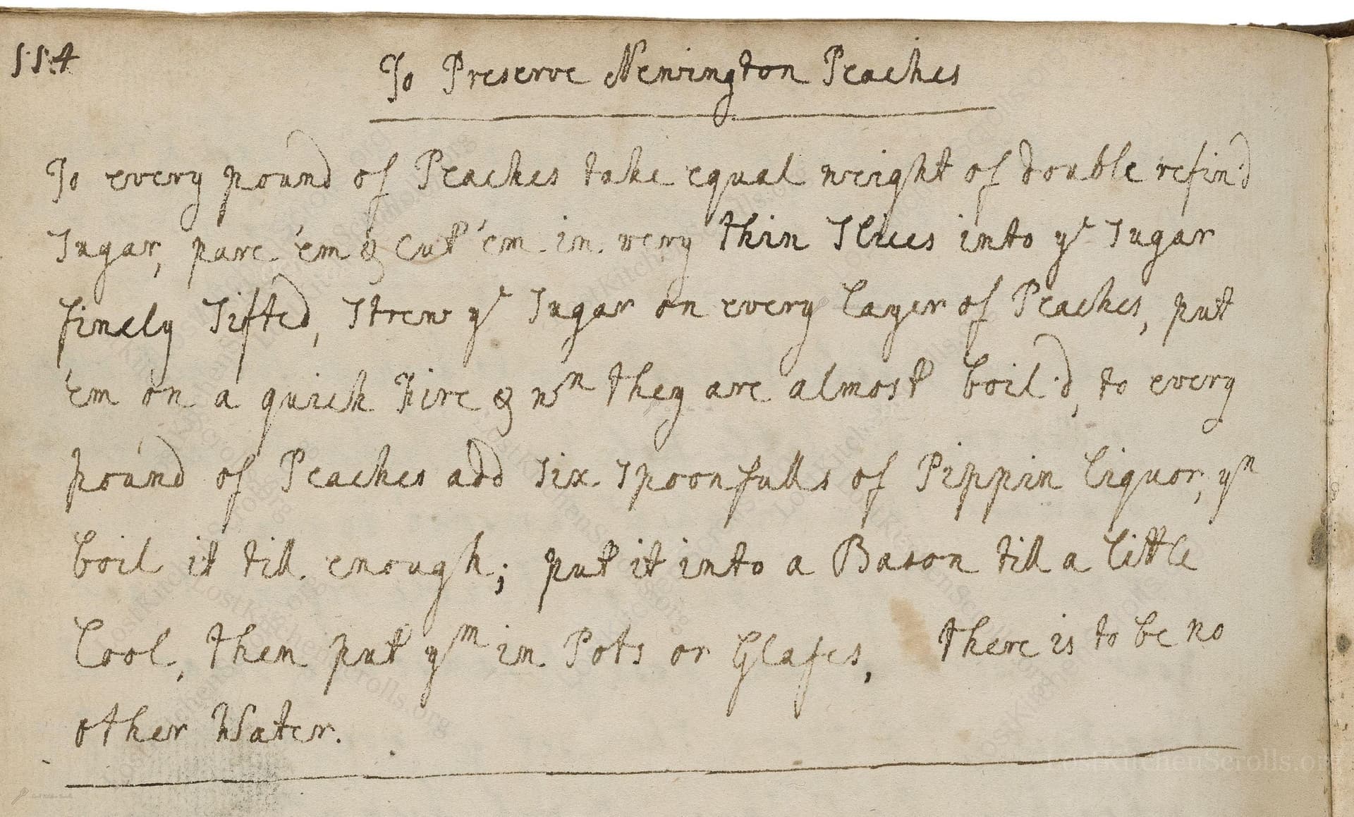 To Preserve Newington Peaches