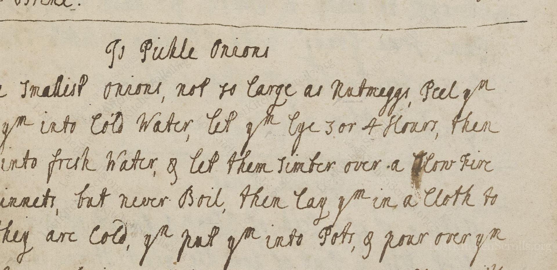 To Pickle Onions