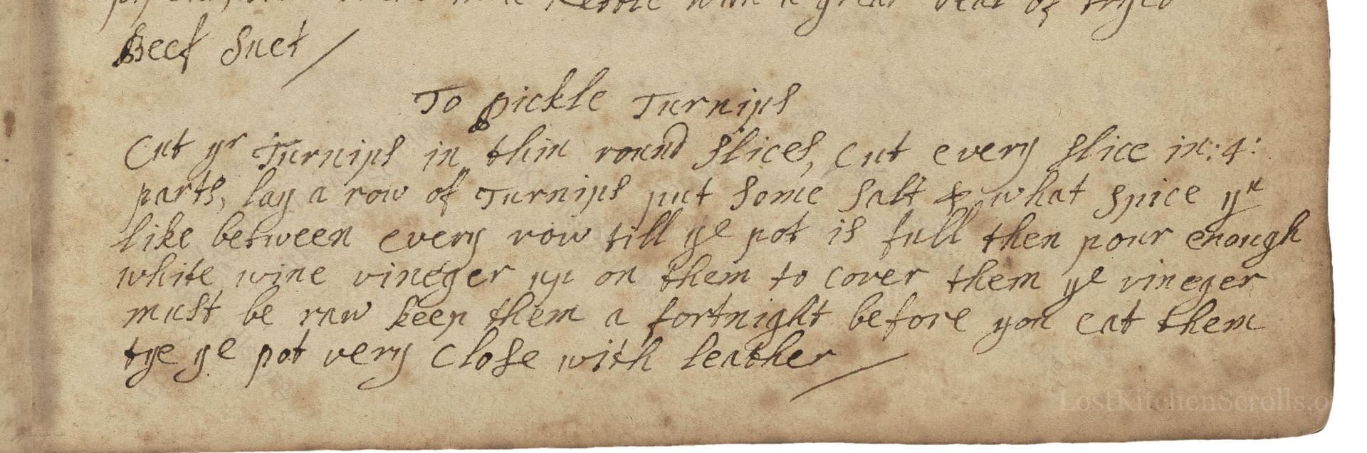 To Pickle Turnips