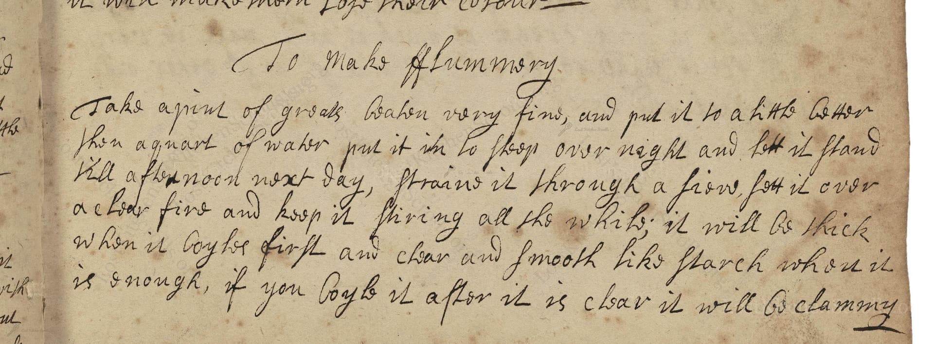 To Make Flumery