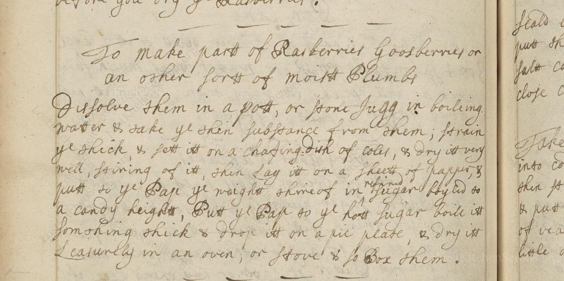 To Make Past Of Rasberries Goosberries Or An Other Sort Of Moist Plumbs