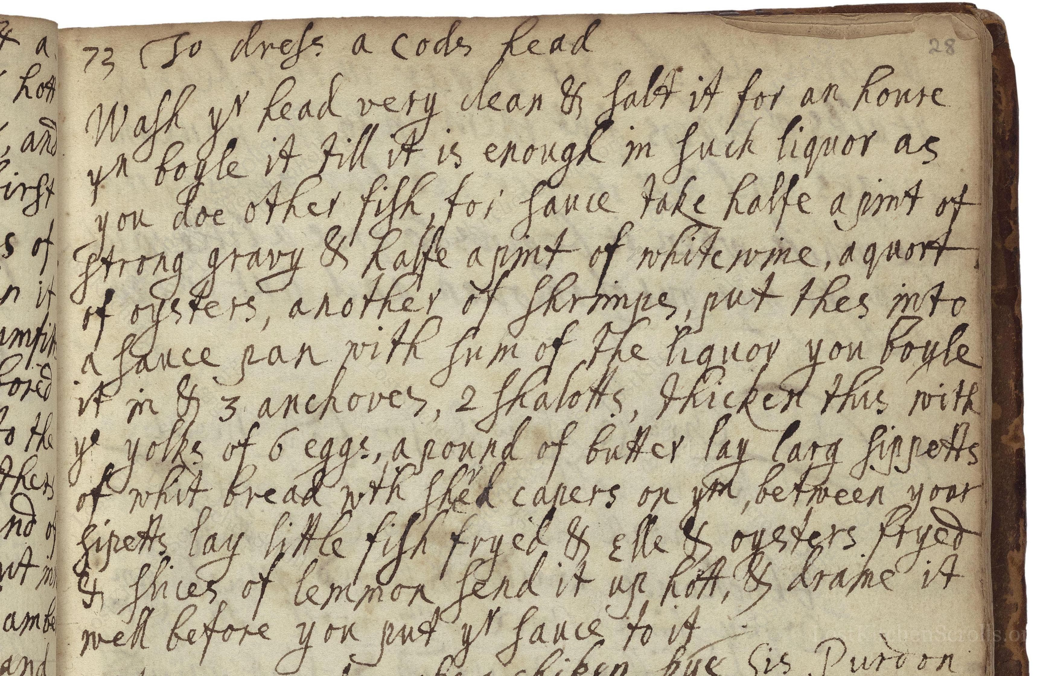 Historical recipe for To Dress A Cods Head