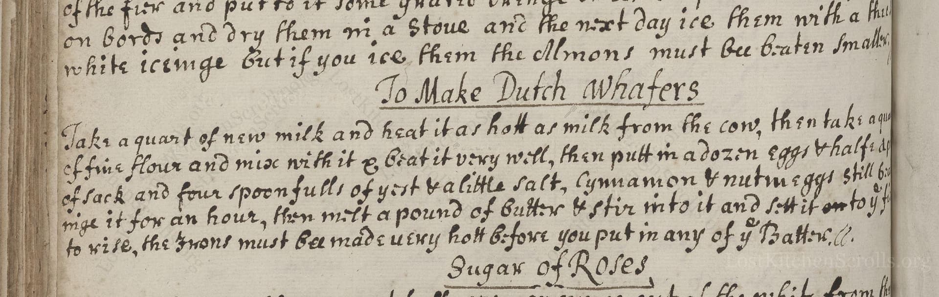 To Make Dutch Whafers